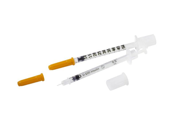 Jeringa INSULULTFINE 0.5ML    Ideal para la administración de insulina en pacientes diabéticos. 