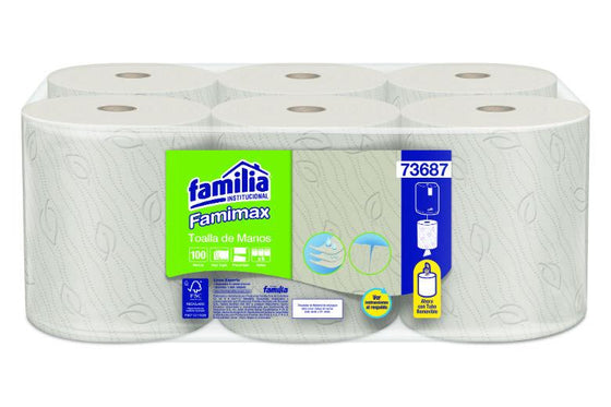 TOALLAS DE MANOS FAMILIA FAMIMAX  - Reduce el desperdicio y evita los malos olores - Higiene y aseo personal.