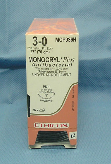MONOCRYL 3 0 70CM MCP936H J&J CJ X 36