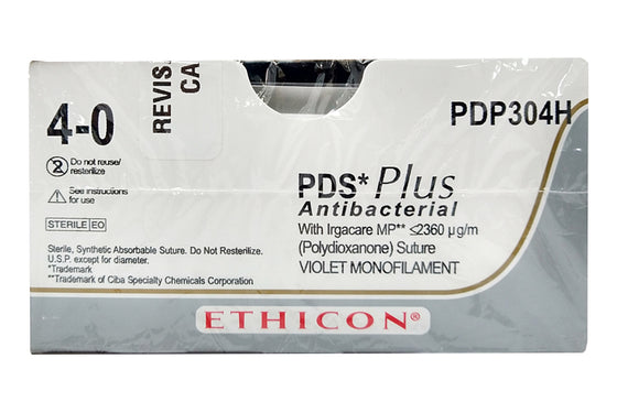 PDS PLUS 4-0 RB-1 70CM R.PDP304H X36  Cierre de pared abdominal, anastomosis, cirugía pediátrica, ortopedia, plástica, oftálmicos y cirugía cardiovascular.