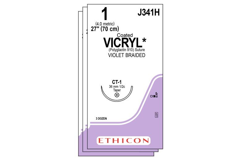 VICRYL 1-0 (CT1) 70CM R.J341H X36