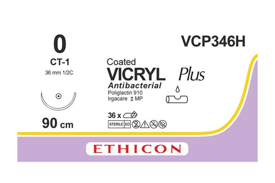 VICRYL PLUS 0 CT-1 90CM R.XYVCP346H X36