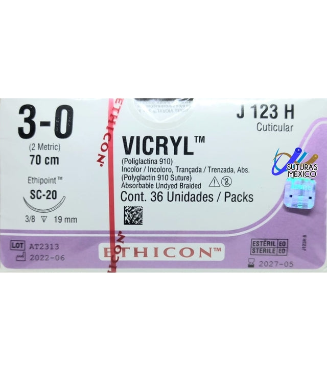 VICRYL 3-0 SC-20 70CM R.J123H X36