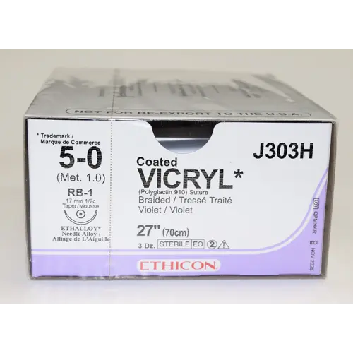 VICRYL 5-0 (RB1) 70CM R.J303H X36